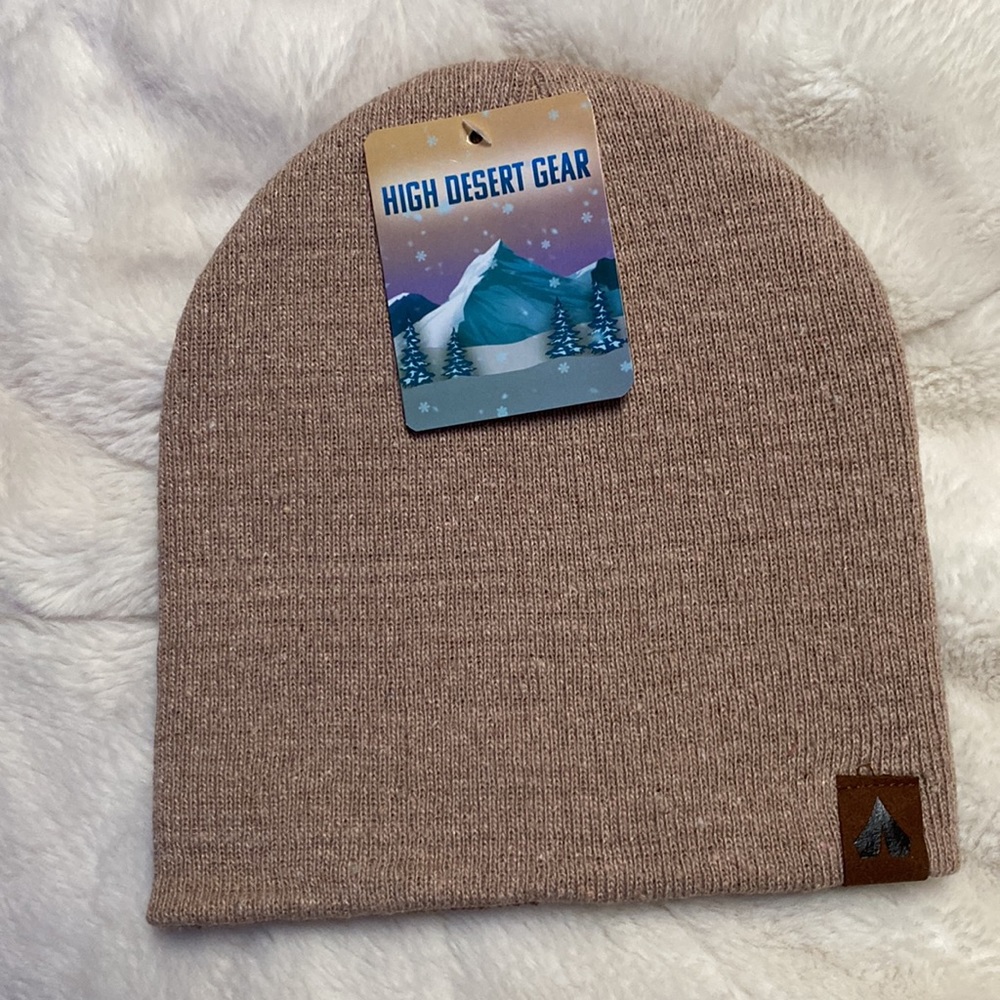 NWT High Desert Gear tan beanie hat